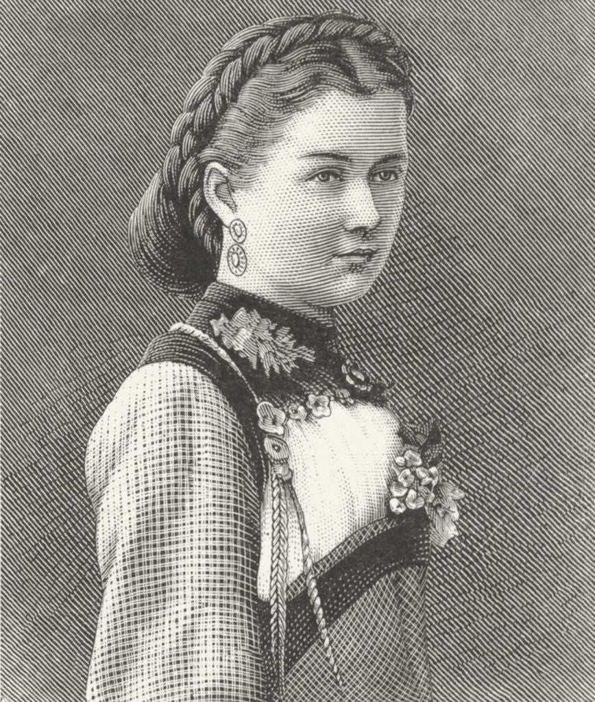 SWITZERLAND. Girl of Aargau 1891 old antique vintage print picture